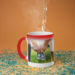 Cană termosensibilă roșie