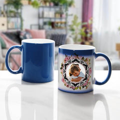 Cană termosensibilă albastră