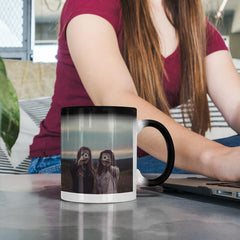 Cană termosensibilă neagră