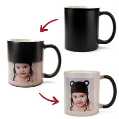 Cană termosensibilă neagră