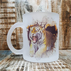 Cană din sticlă mată