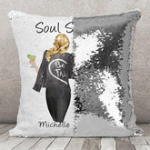 Perna pătrată cu paiete argintii