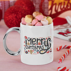 Cană cu mâner argintiu