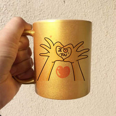 Cană sidefată auriu