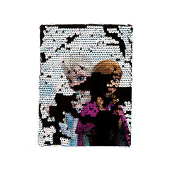 Agendă cu paiete negre personalizată