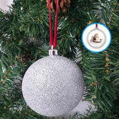 Glob de brad cu glitter argintiu