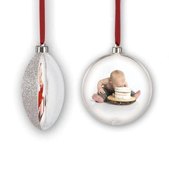 Glob de brad cu glitter argintiu