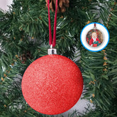 Glob de brad cu glitter roșu