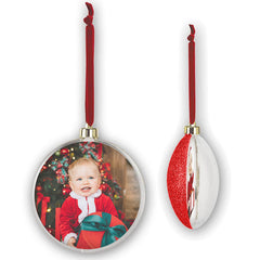 Glob de brad cu glitter roșu