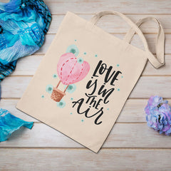 Sacoșă din textile cu mâner alb