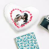 Pernă în formă de inimă - albă