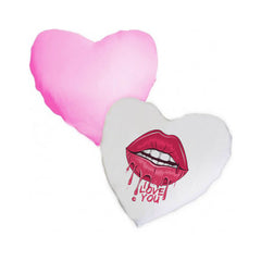 Pernă personalizată inimă roz cu poză – cadou romantic
