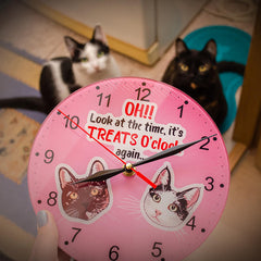 Ceas de birou/perete din sticlă rotund