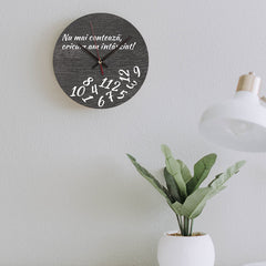 Ceas de birou/perete din sticlă rotund