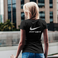 Tricou negru din bumbac - personalizat (ambele părți)