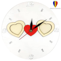 Ramă foto lemn - ceas rotund