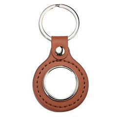 Breloc piele cu pandantiv metalic sublimabil - rotund