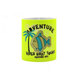 Cană neon galbenă personalizată