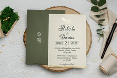 Invitație nuntă personalizata elegant – model 9255ek