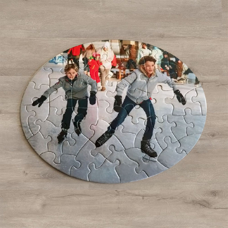 Puzzle oval personalizat