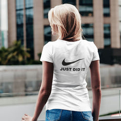 Tricou alb din bumbac - personalizat (ambele parti)