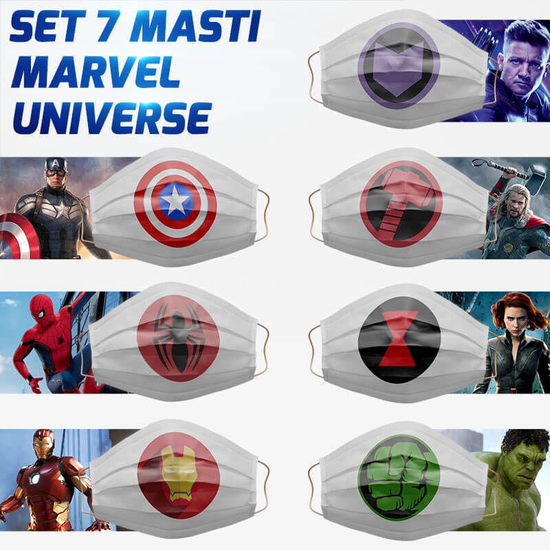Set 7 măști - Marvel Universe