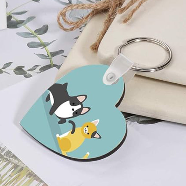 Breloc din lemn (MDF) inima