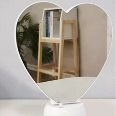 Oglindă magică LED în formă de inimă personalizată cu poză