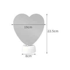 Oglinda magica LED in forma de inima personalizata cu poza