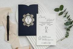 Invitație nuntă personalizata elegant – model 9162ek