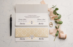 Invitație nuntă personalizata elegant – model 9178ek