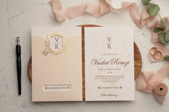 Invitație nuntă personalizata elegant – model 9198ek