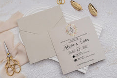 Invitație nuntă personalizata elegant – model 9227ek