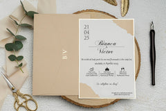 Invitație nuntă personalizata elegant – model 9247ek