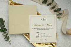 Invitație nuntă personalizata elegant – model 9251ek