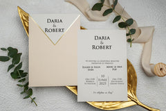 Invitație nuntă personalizata elegant – model 9257ek