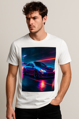 Tricou alb din bumbac - personalizat (o parte)